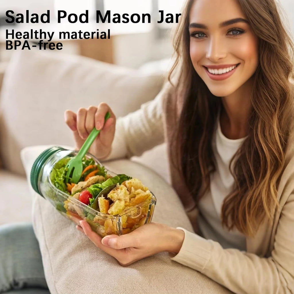Portable Salad Pod – Leak-Proof Meal Prep Container Meal Prep Container Zpaxo