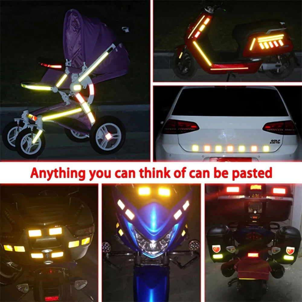 Styling Protective Sticker 5*100cm 5*300cm Car Decal Motorcycle Film Reflective Strip Sticker Safety Warning Tape Self Adhesive Zpaxo