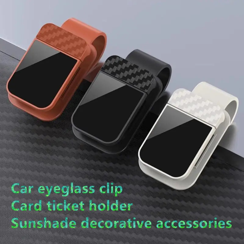 Car Sun Visor Sunglasses Clip & Card Holder – ABS Storage Visor Glasses Clip Zpaxo
