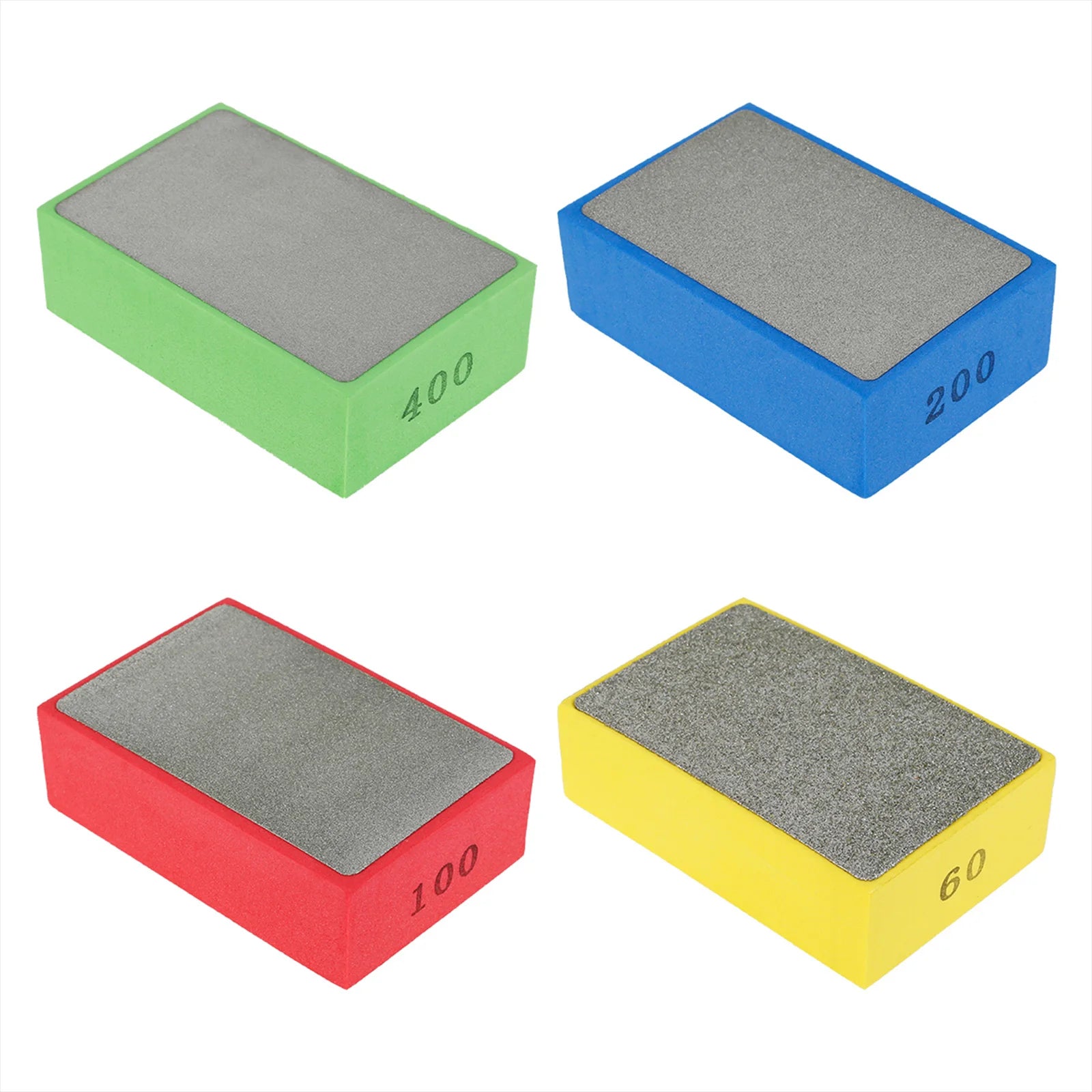4/5pcs Diamond Hand Polishing Pads Set Tile Glass Abrasive Grinding Block Pad Stone Marble Ceramic Abrasive Grinding Block Pad Zpaxo A Mix Full sand