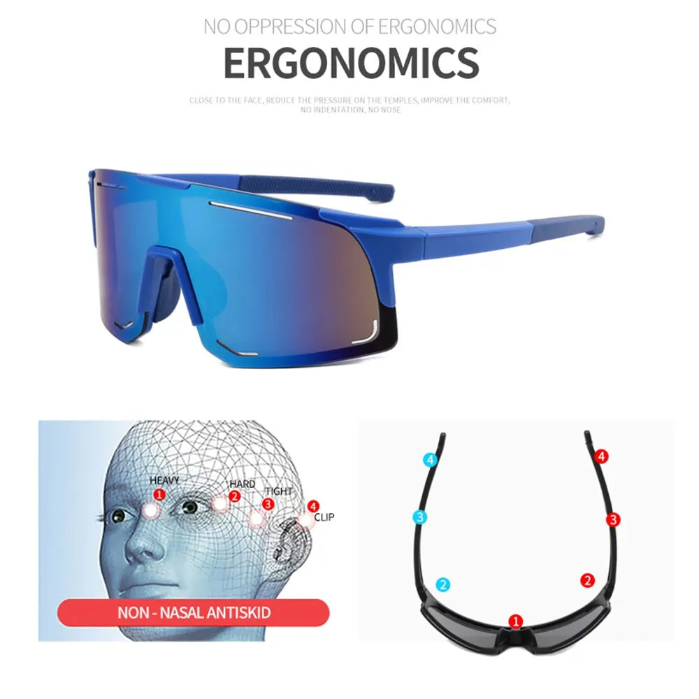Polarized Cycling Sunglasses UV Protection Windproof Glasses For Men Women Polarized Lens Road Riding Bike Sport Glasses Eyewear Zpaxo