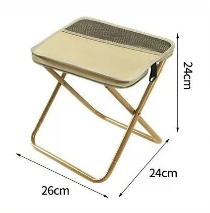 Creative Outdoor Backpack Folding Pencil Case Stool Portable and Easy Camping Equipment Shoulder Bag Stool Sports Folding Chair Zpaxo Khaki S