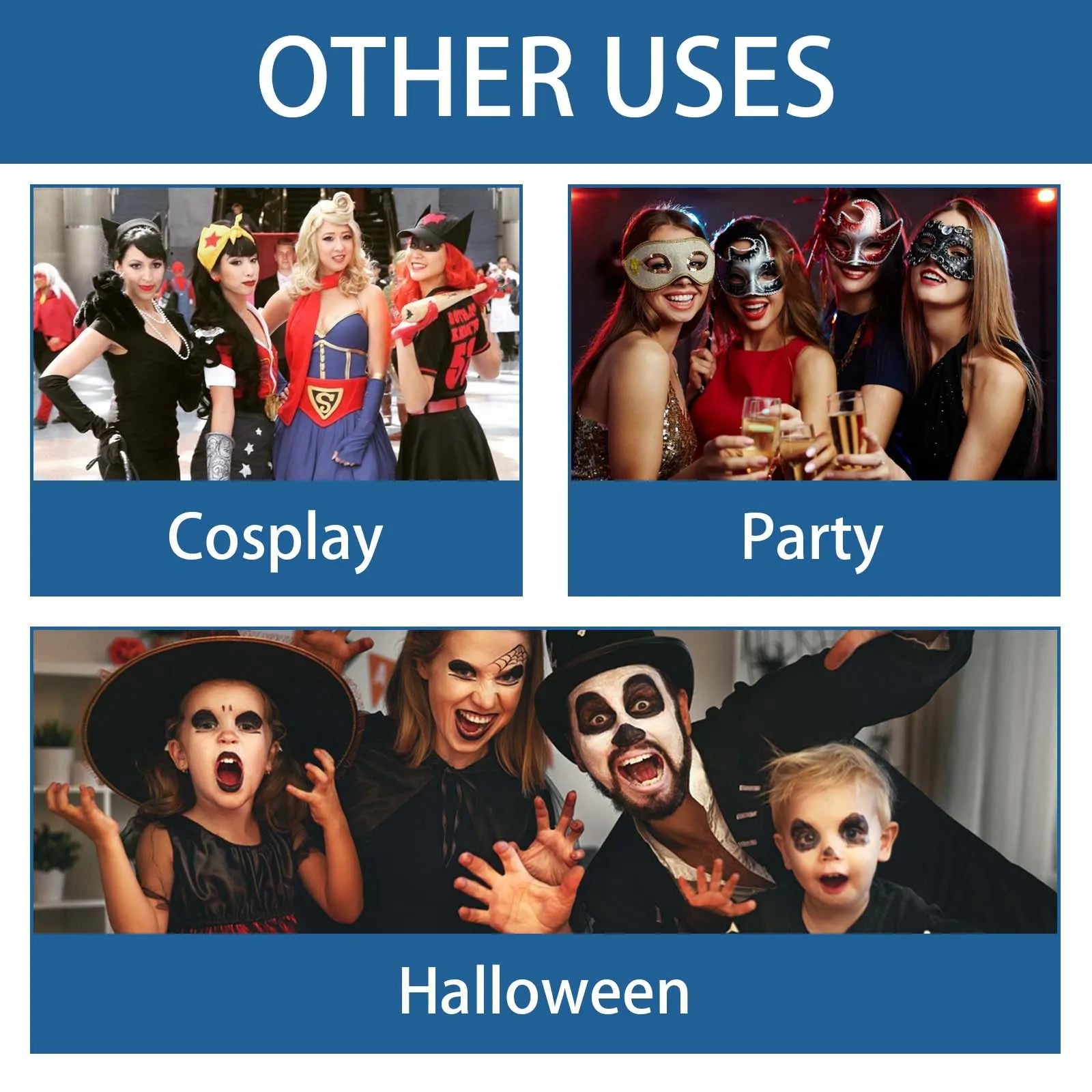Solid Dental Gel, Vampire Fake Teeth for Halloween Cosplay Costume Party, Tooth Repair Gel & Tooth Cavity Filler Zpaxo