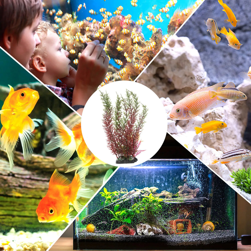 Compact Lightweight Fake Plants Fish Tank Aquarium Decor Beautiful