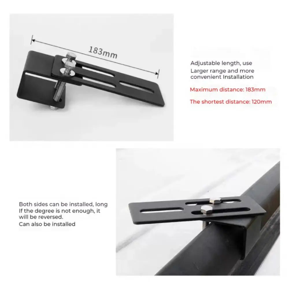 Durable Iron Roof Rack Light Bracket No-drill Installation Universal Zpaxo