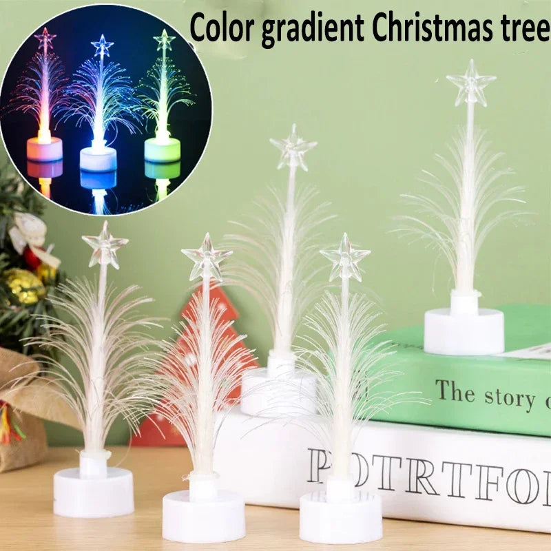 LED Fiber Optic Christmas Tree Night Light | Color Changing Fiber Optic Night Light Zpaxo