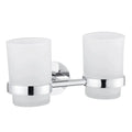 Toothbrushing Cup Bathroom Supplies Double Tumbler Cup Holder Toothbrush Holder Wall Mount Cup Strong Anti-Fall Bath Accessori Zpaxo double cup holder