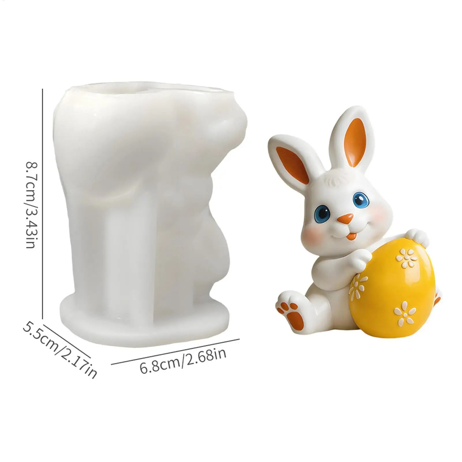 Candle Molds Heat Resistant Rabbit Egg Tool Bunny Mold Friends