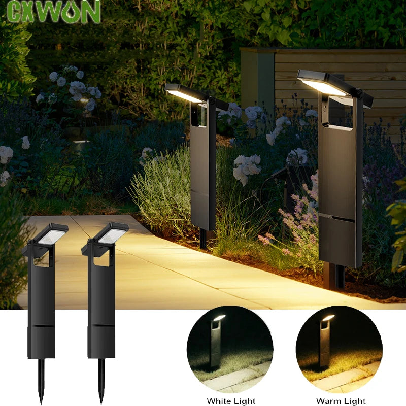 Solar Powered LED Pathway Lights Outdoor Waterproof Garden Lamp Warm Zpaxo