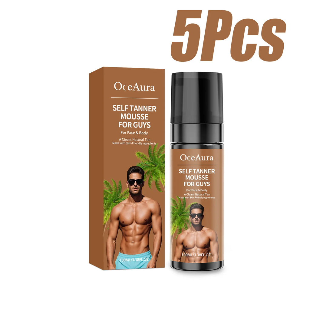 OceAura Self Tanner Mousse – Streak-Free Sunless Tanning Foam Self Tanning Mousse Zpaxo 5 x 100ml Boxed