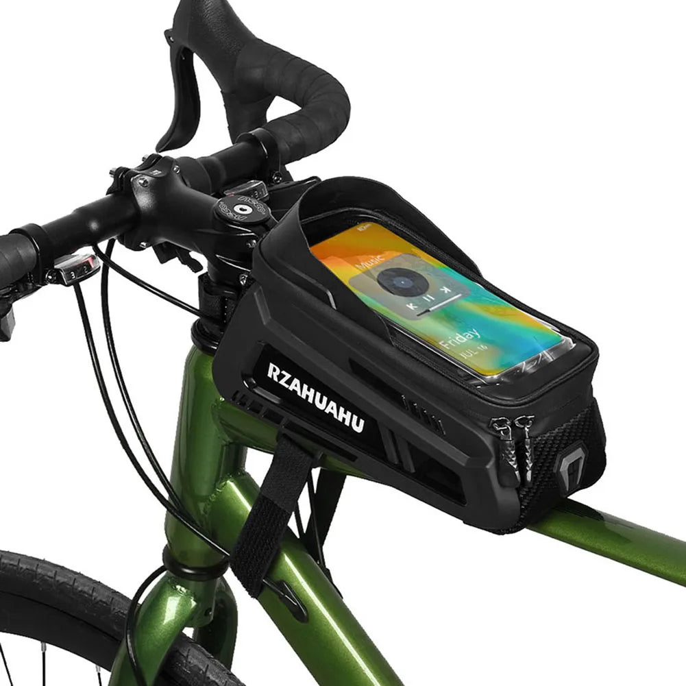 Bike Bicycle Phone Front Frame Bag TPU Touch-screen Sun-visor MTB