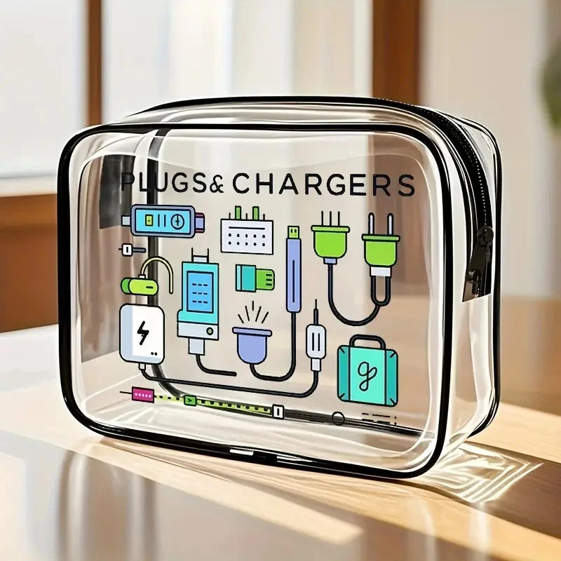 Transparent Cosmetic Bag Zipper Multipurpose Clear Carry Case