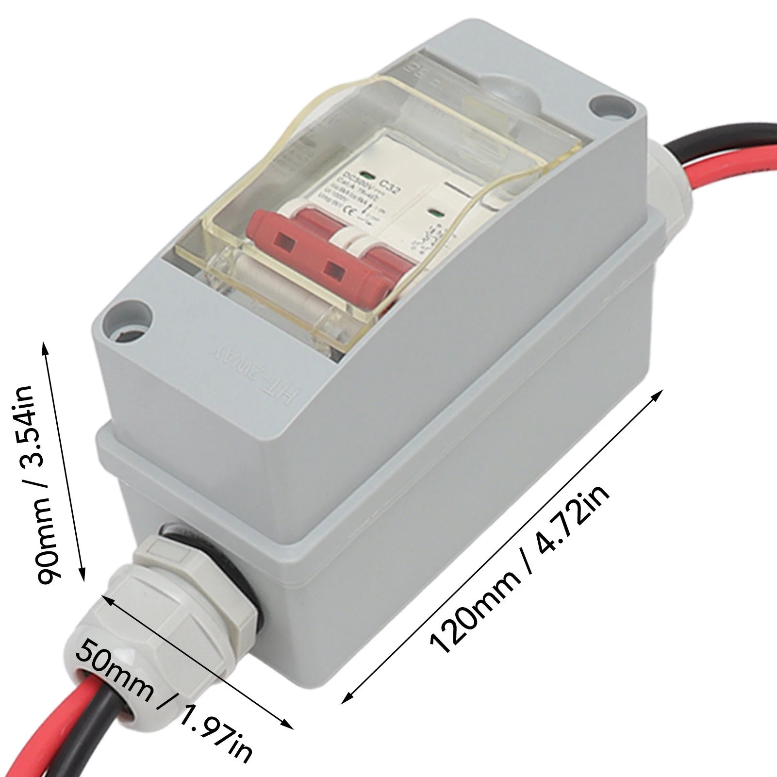 Circuit Breaker MCB 2P 500V 32A Disconnect IP65 Waterproof