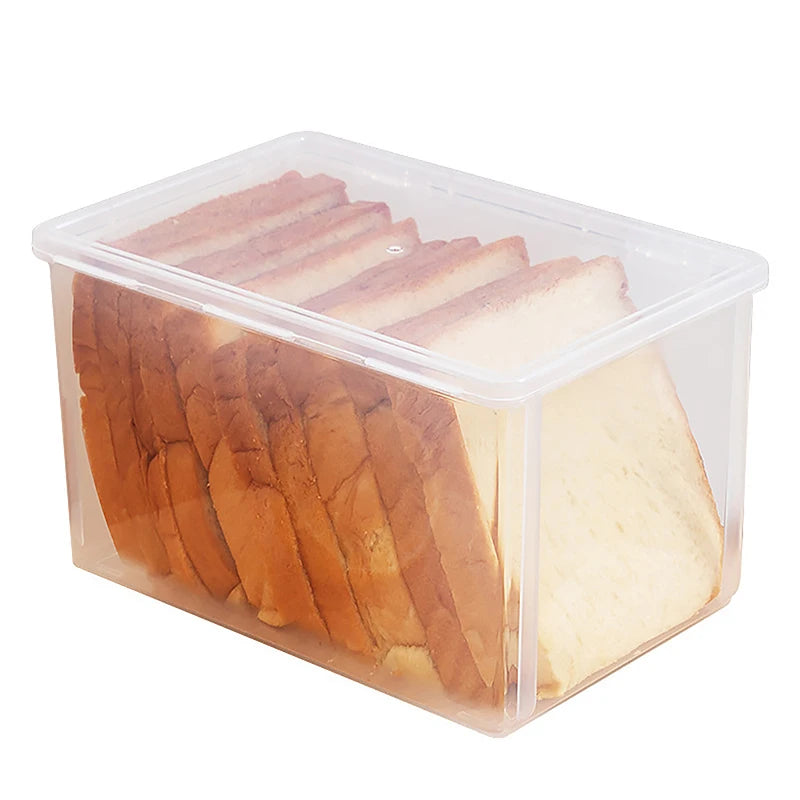 Kitchen Bread Box Storage Dispenser Clear Baking Cake Container Zpaxo