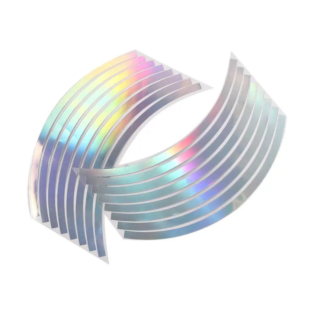 Sticker Laser 10 12 14 18 Inches PVC Reflective Rim Stripe Wheel Tape Zpaxo