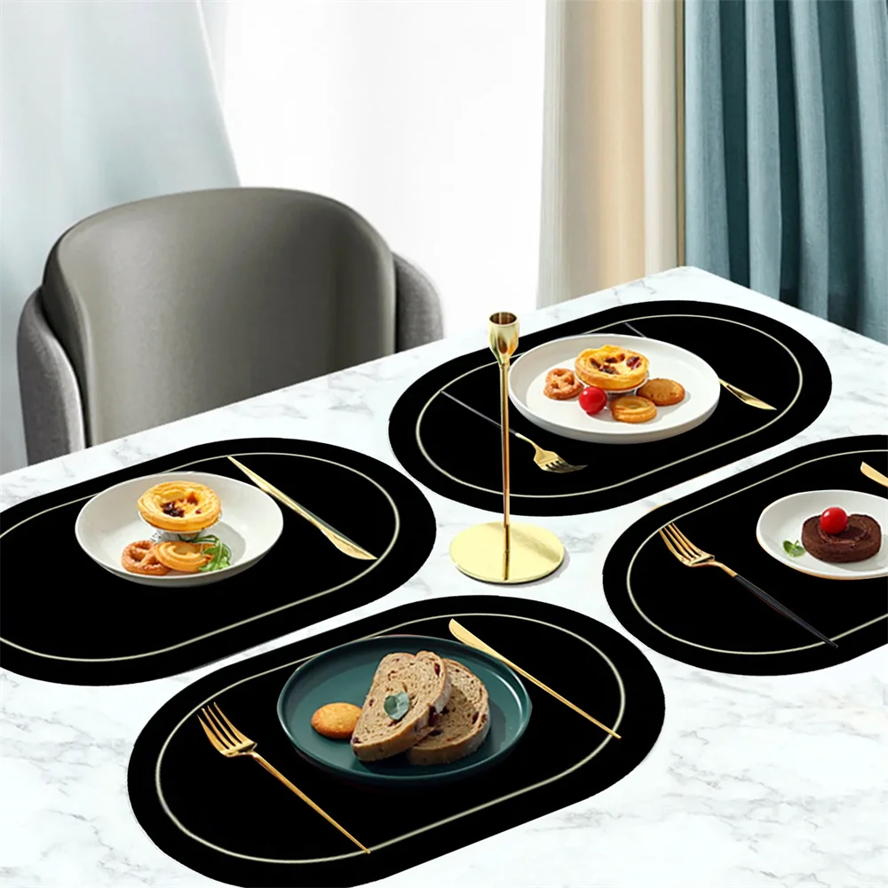 Creative Shapes Placemats Double-sided Design Coffee Tea Mat Nordic Zpaxo