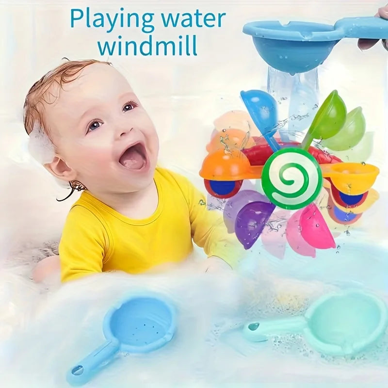 Colorful Windmill Suitable Both Bathroom Outdoor Play Engaging Toy