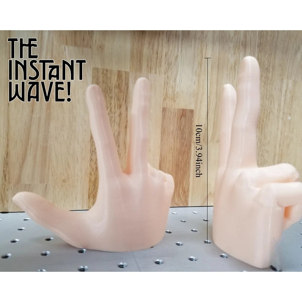 Funny Car Ornament 2-Finger Waving Hand Gesture Universal Dashboard
