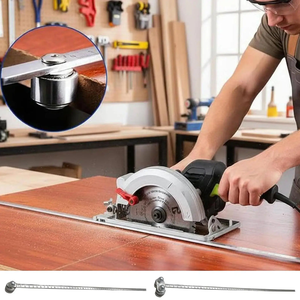 Stainless Steel Wood Positioning Ruler Marking Gauge Heavy Duty