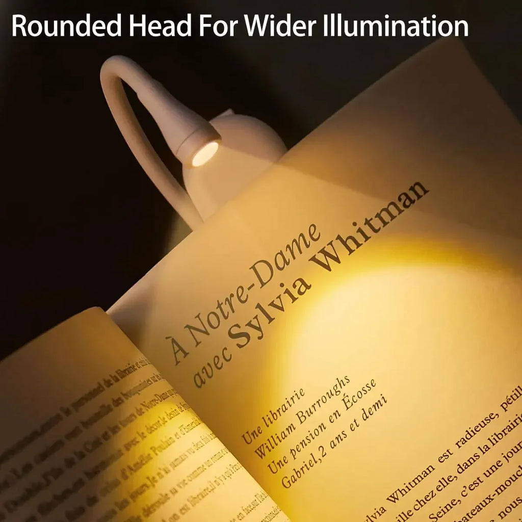 USB Rechargeable LED Clip Book Light – Dimmable Reading Lamp