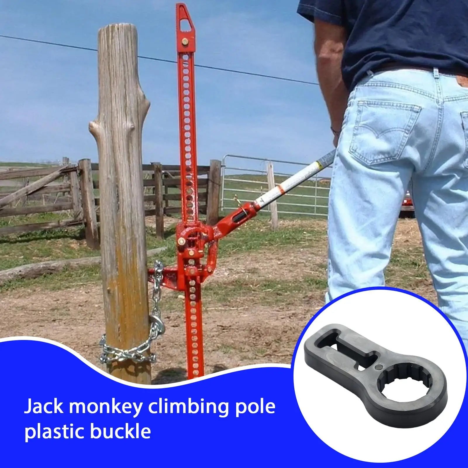 Lift Jack Handle Mount Bracket Seamless Quick Latch Farm Locking