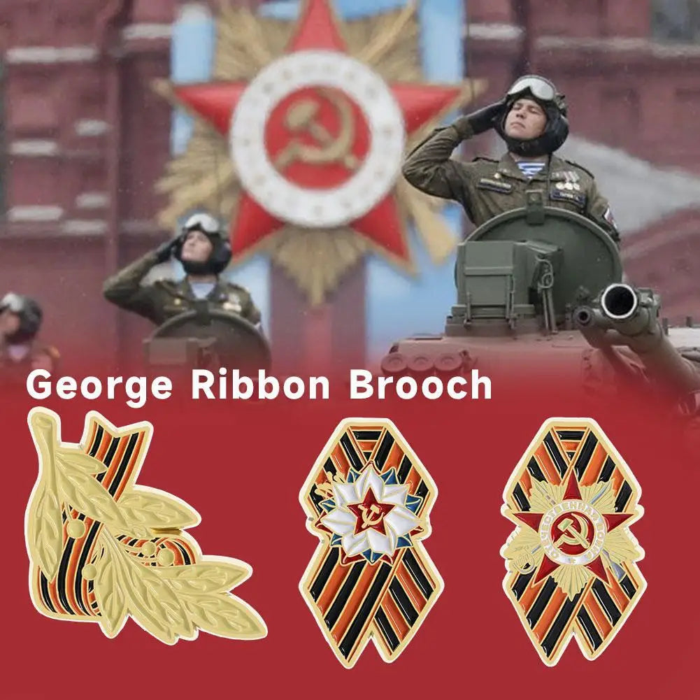 St. George Ribbon Enamel Pin Brooch – Victory Day Memorial Badge Enamel Pin Brooch Zpaxo