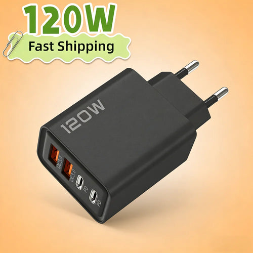 120W PD USB-C Fast Wall Charger – iPhone & Android USB-C Wall Charger Zpaxo