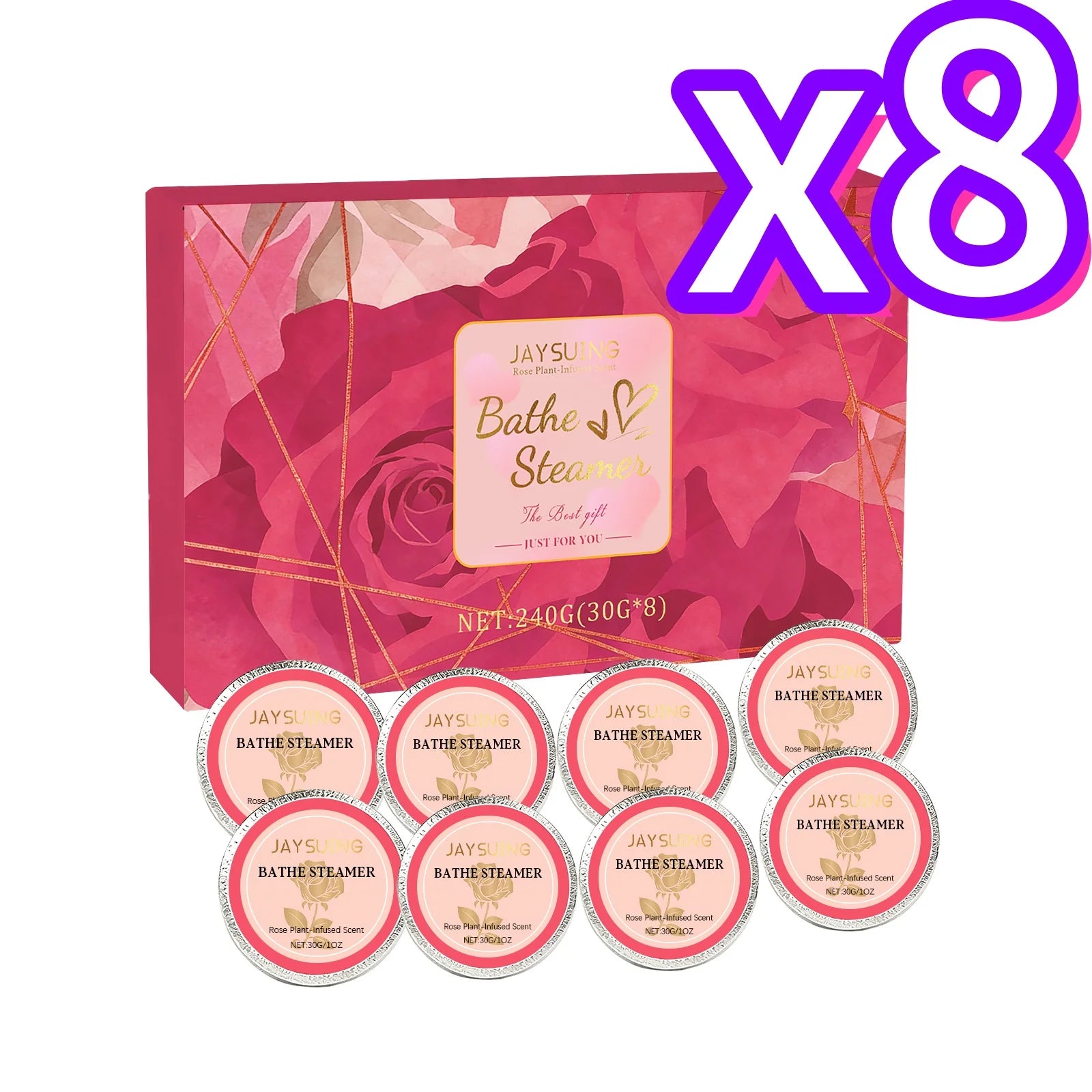 Rose Aromatherapy Shower Tablets – Relaxing Shower Steamers 8pc Aromatherapy Shower Steamers Zpaxo 8pcs Boxed X 8PCS ROSE