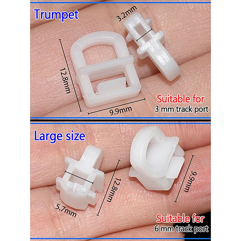 10-Pack Vehicle Curtain Track Wheels – Glide Rail Pulley Clips