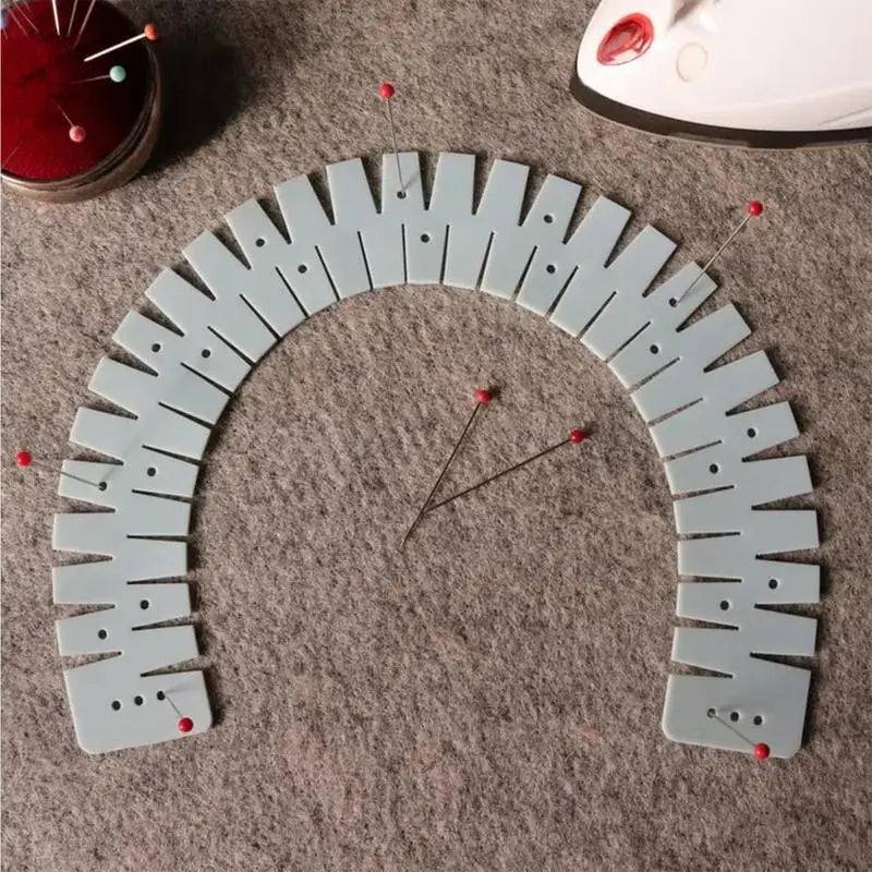 Silicone Hemmer Professional Sewing Tool Hem Ruler Auxiliary Hemming