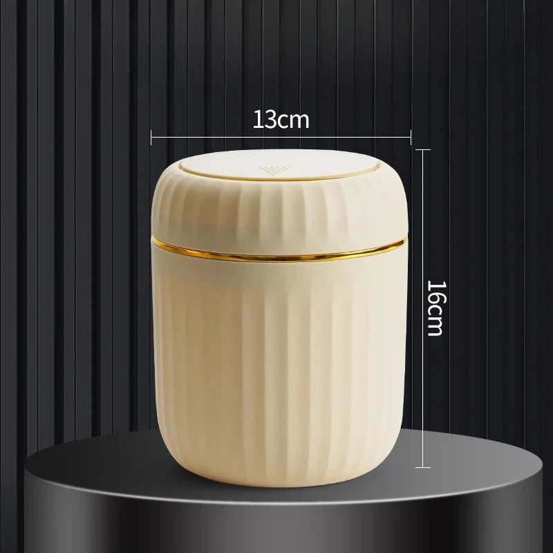 Mini Desktop Trash Can with Lid Garbage Waste Bin Organizer Bedroom Office Desk Storage Box Made Durable Plastic Home Supplies Zpaxo YELLOW