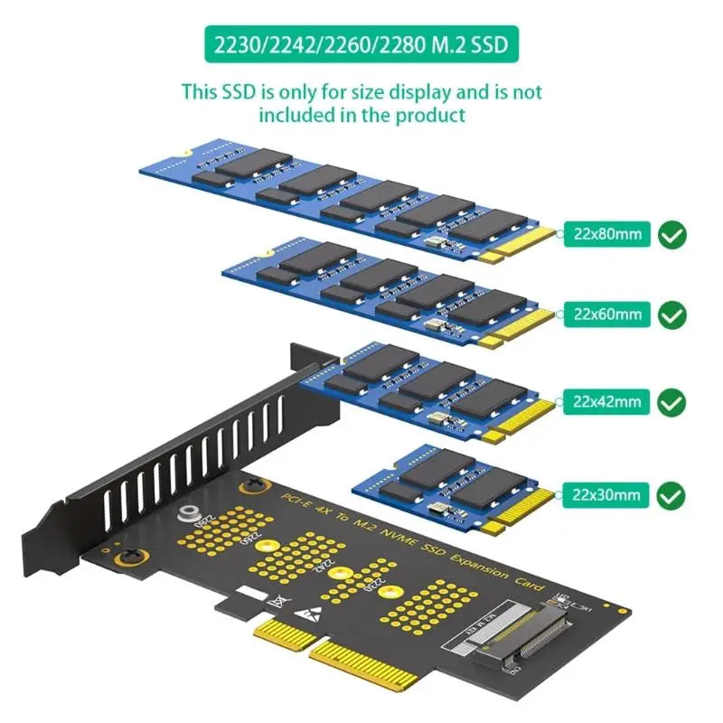 652F Nvme Disk PCIe 4X Converter Board 16Gbps M 2 2230 2242 2260 2280 Zpaxo