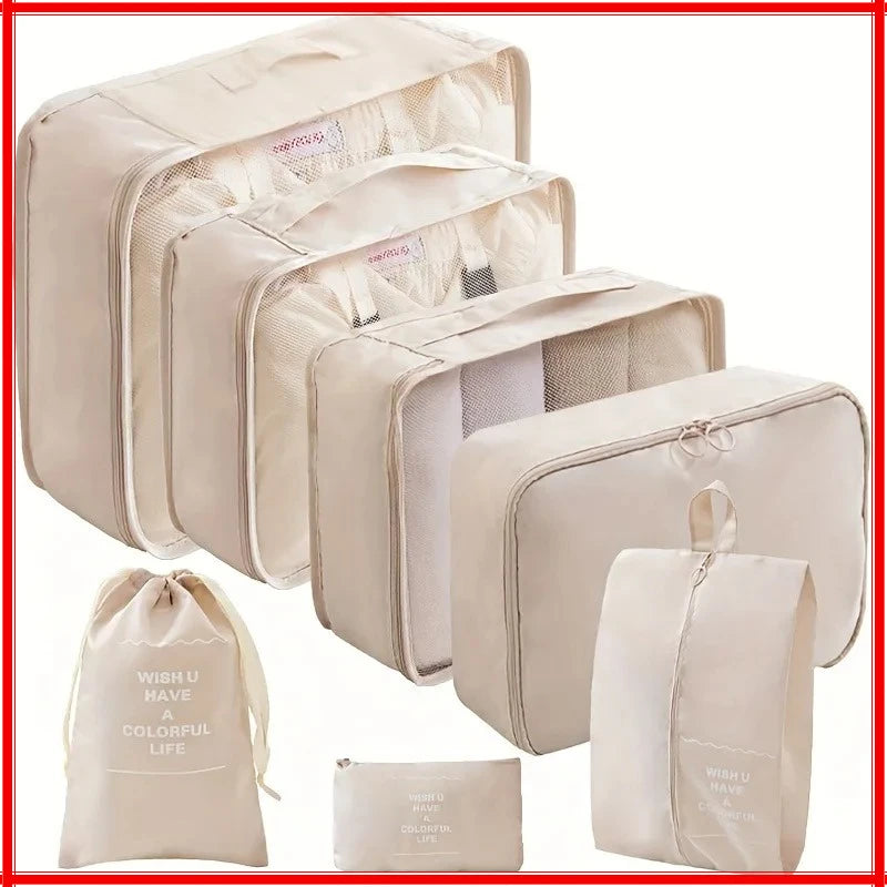 7-Piece Travel Organizer Bag Set – Clothes, Shoes & Toiletries Travel Organizer Set Zpaxo