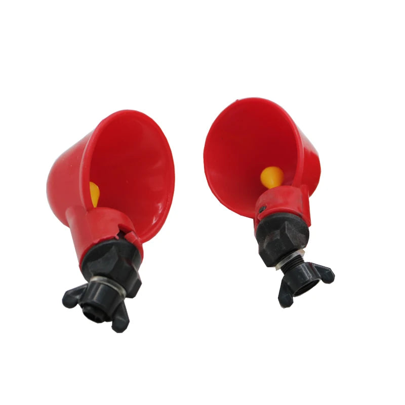 5 Chicken Quail Hanging Water Cups Nipple Drinking Bowl Birds Drinker