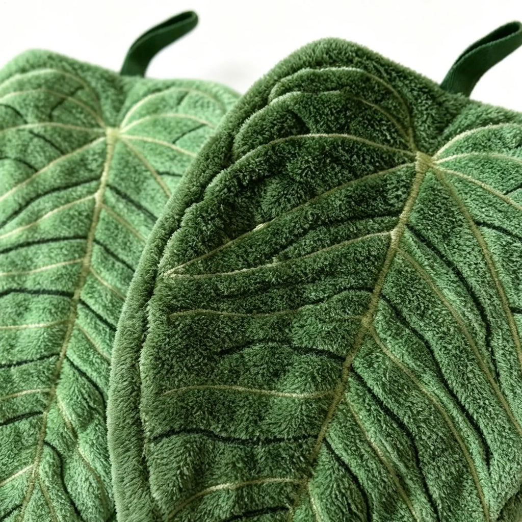 2Pcs Leaves Hand Towels Absorbent Kitchen Handkerchief Kitchen Accessories Bathroom Hands Towel Wall Hanging Kitchen Towels Zpaxo