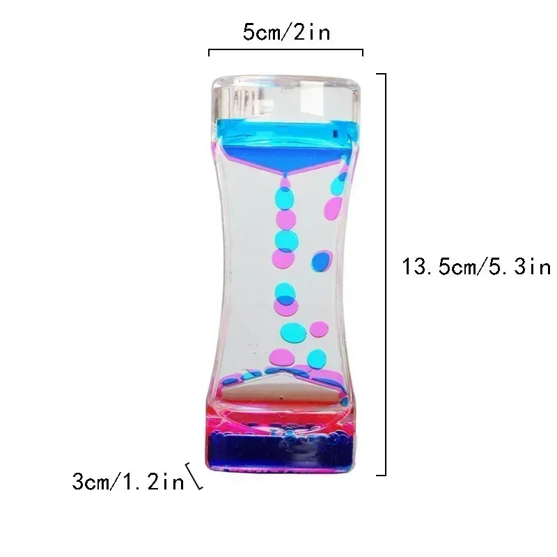 Home Mixed Color Desktop Hourglasses Timer Movement Sensory Toy for Kids Adults Stress Relief Office Decor Liquid Motion Bubbler Zpaxo