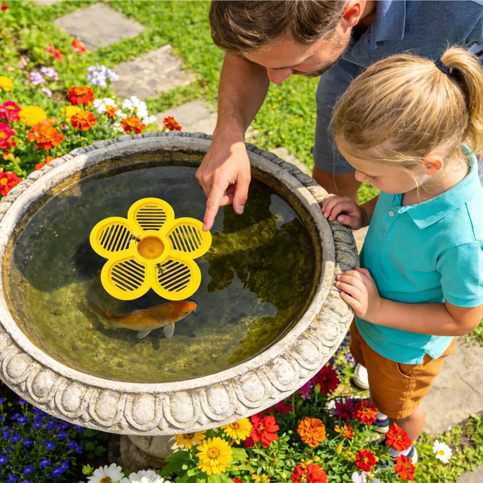 Floating Bee Waterer Flower Shape Island Butterfly Watering Station