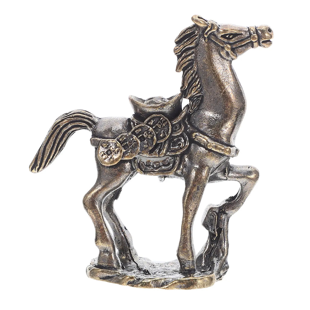 Golden Horse Ornament 2026 Chinese Zodiac Brass Animal Sculpture