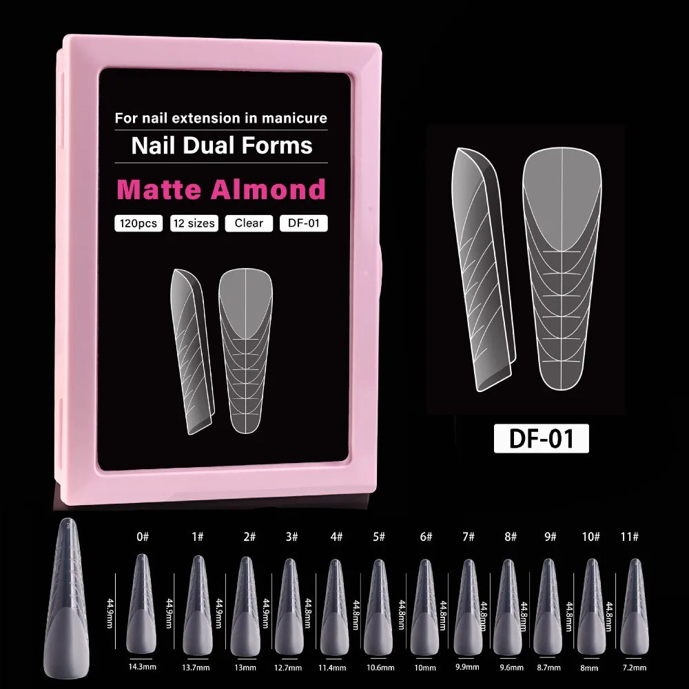 Inner French Line Nail Molds 12 Sizes Square Shape Acrylic Art Mold Zpaxo A
