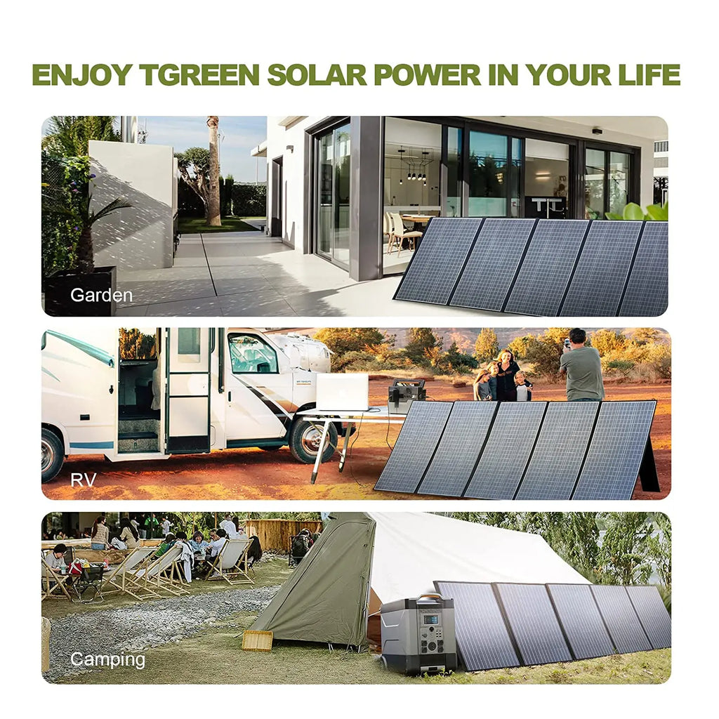 ALLPOWERS 400W 200W 140W 100W 60W Portable Solar Panel Waterproof Zpaxo
