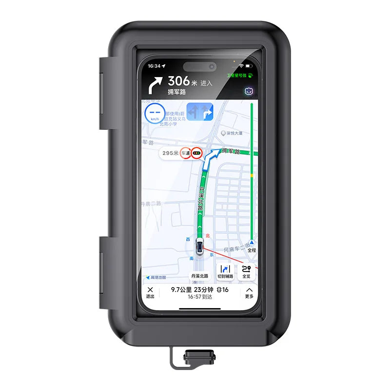 Waterproof Motorcycle Phone Holder Handlebar Mount Bag