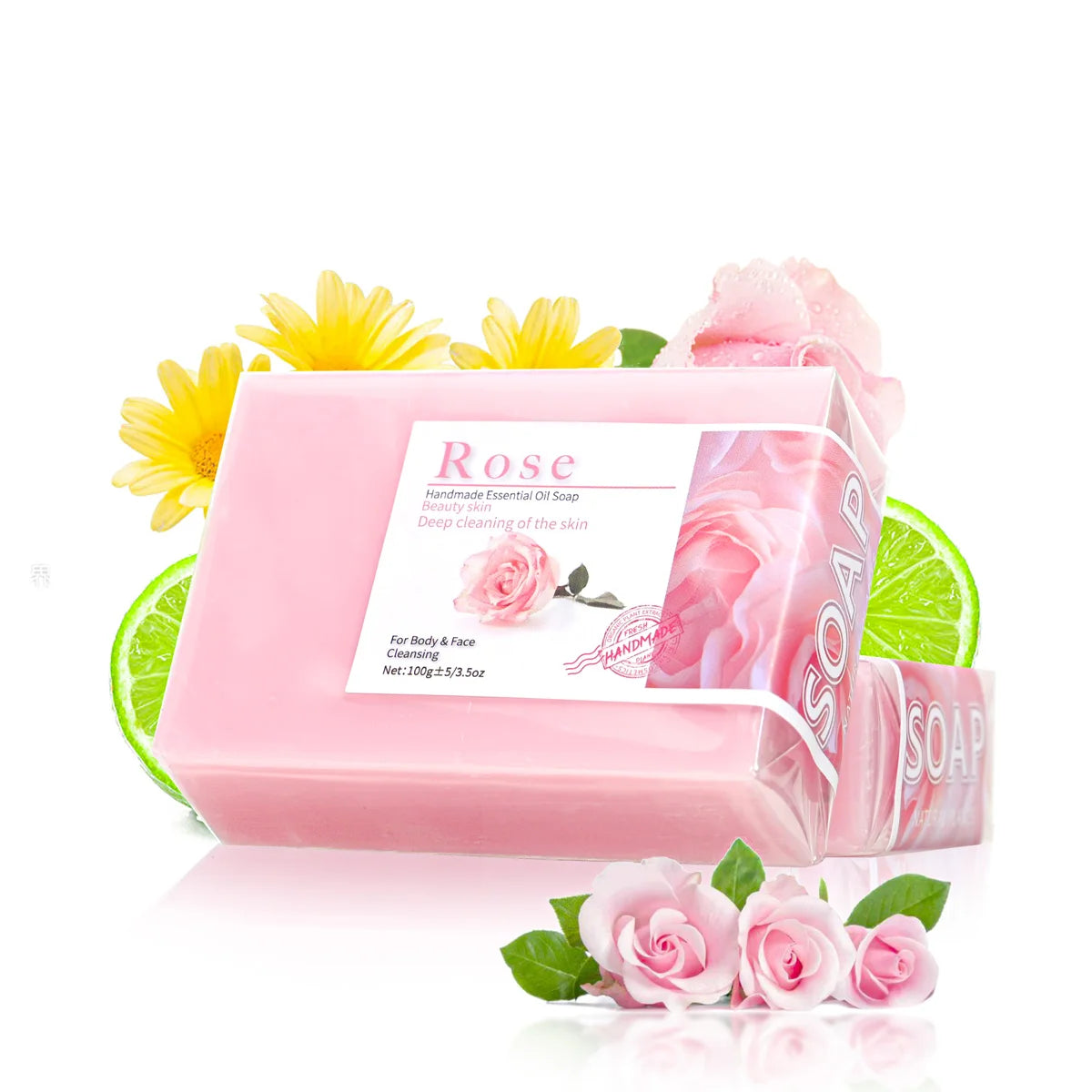 Handmade Rose & Olive Oil Soap – 100g Hydrating Bar Handmade Bar Soap Zpaxo Default Title