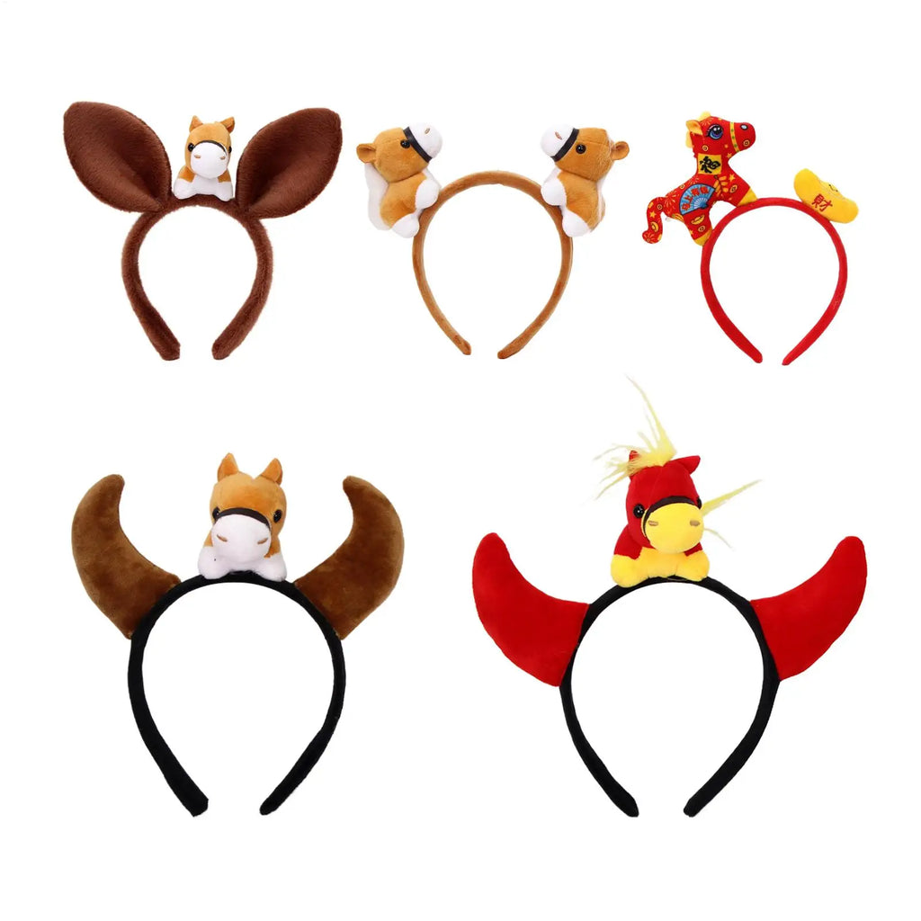 Cute Horse Headband Hair Hoop Carnival Costume Party Dress Up