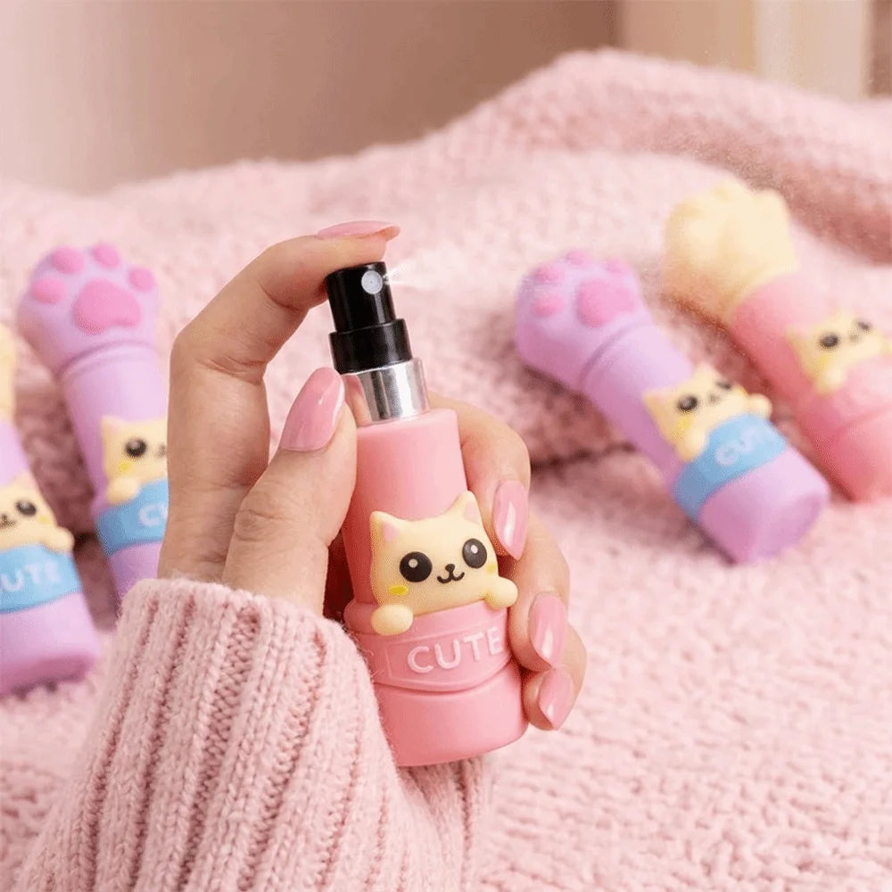 Mini Refillable Perfume Bottle Changing Cat Paw Shape Spray Portable Zpaxo