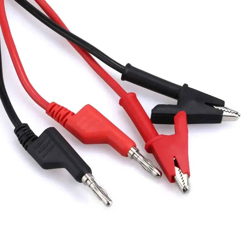 2-Pack 1M Banana Plug Alligator Clip Test Leads – 15A Electrical Test Leads Zpaxo