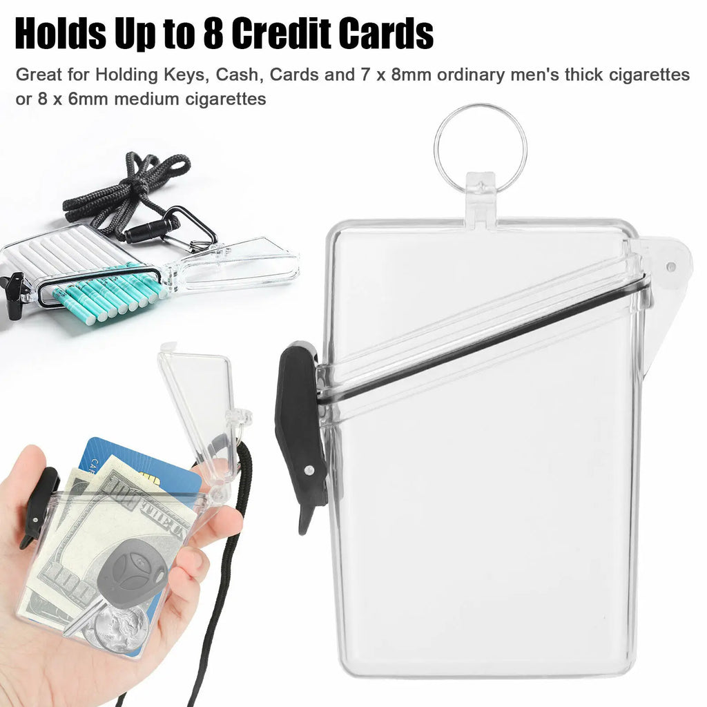 Waterproof Clear Badge Case ID&Credit Card Cash Holder Transparent