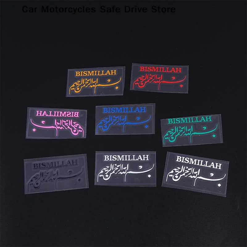 Arabic Islamic Car Stickers Waterproof Muslim Decals Vehicle Rearview