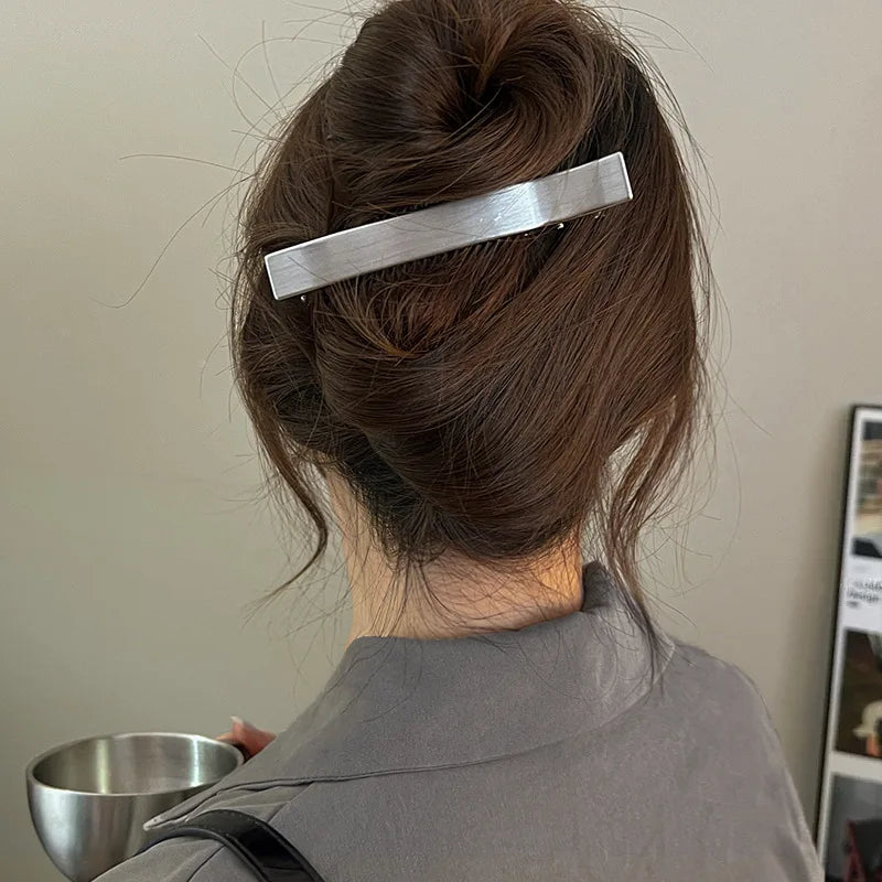 Korean Women Elegant Hair Clips Barrettes for Girls Metal Hair Claws Hairpin Bangs Duckbill Clip Ponytail Fashion Accessories Zpaxo