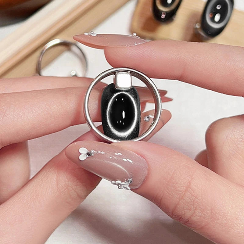 Upgrade Hollow Cat Eye Magnet Strong Power Ring 3-Second Fast Black Zpaxo