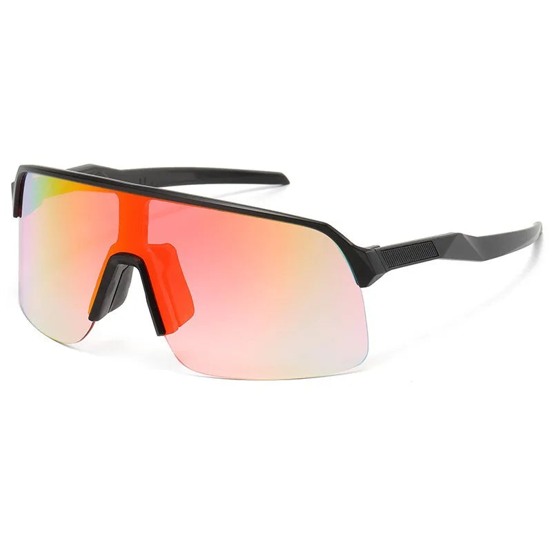 UV400 Sunglasses Sports Outdoor Protection Glasse for Men and Women Cycling Glasses Bike Mountain Bike Hiking Camping Sunglasses Zpaxo 9643 black red